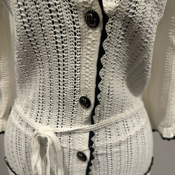 NWT Maje Scallop-Trimmed Knitted Dress size 3 Large - Picture 6 of 9